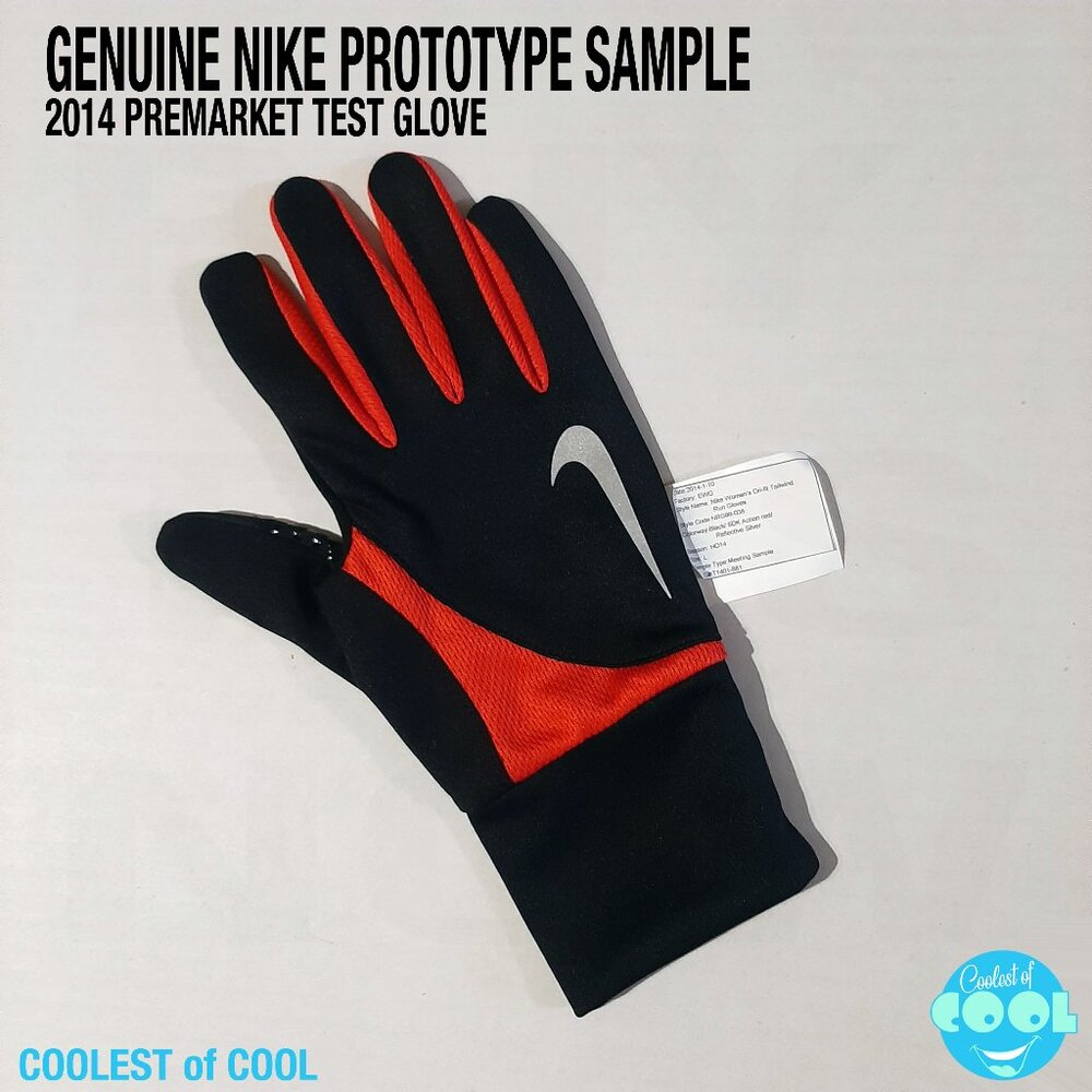 Genuine Nike 2014 Prototype Dri-Fit Tailwind Running Gloves EWG factory sample